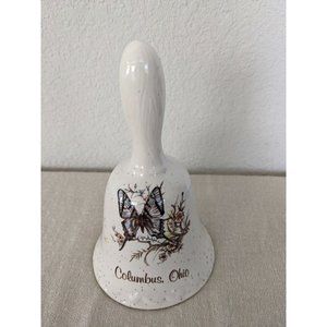 Columbus, Ohio Ceramic Souvenir/Collectible, Decorative Bell with Flowers and...